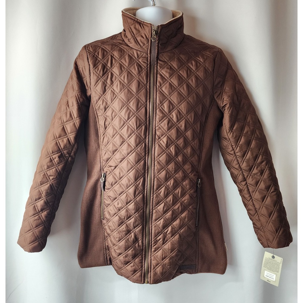 G.H. Bass Women's Quilted‎ Trench Coat Brown M